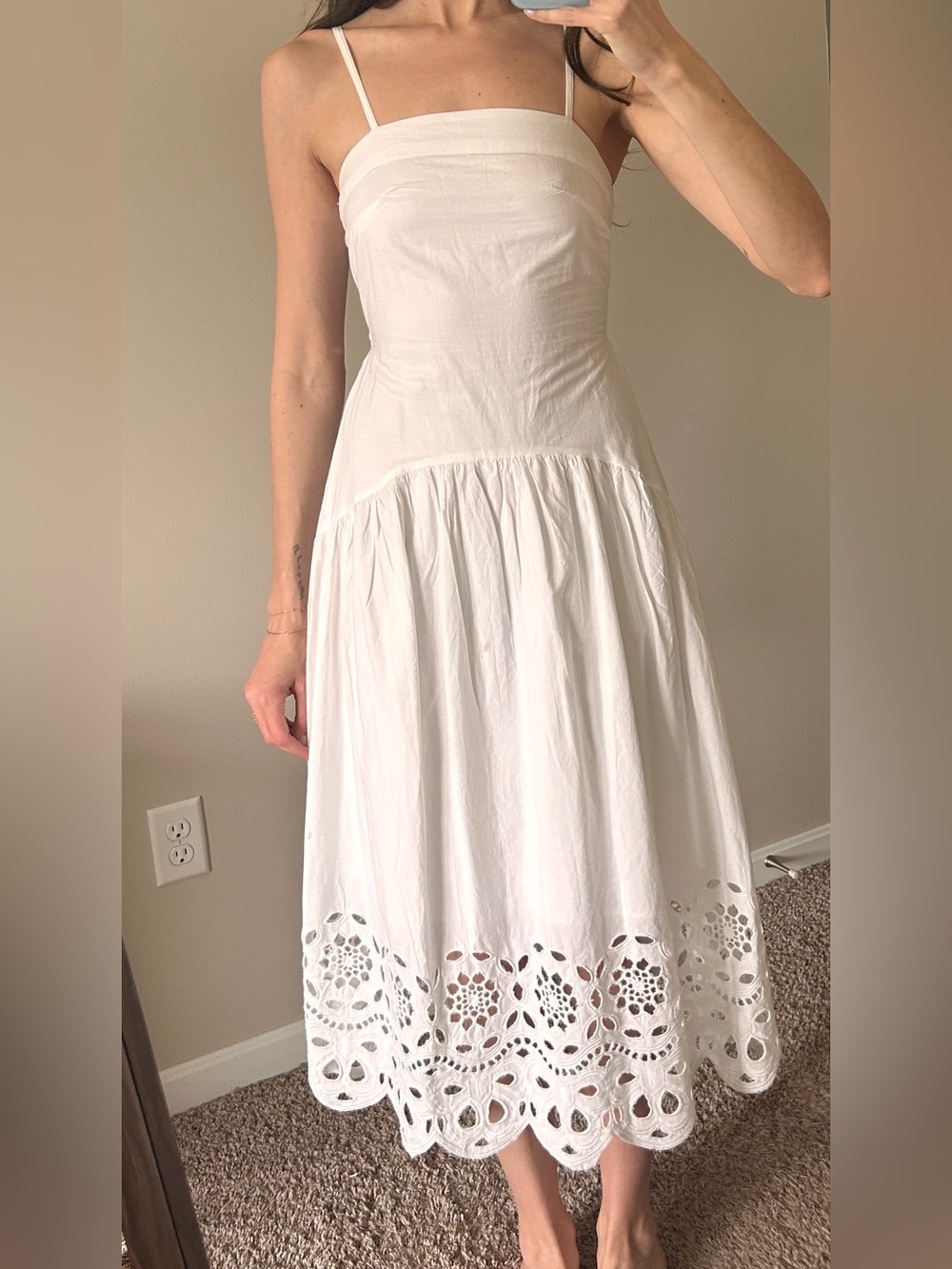 Anthropologie Eyelet Midi Dress